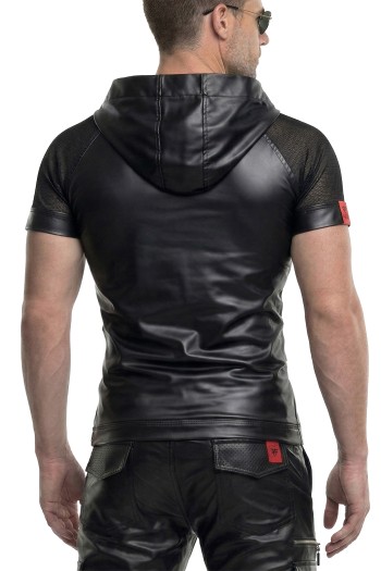 Herren Kapuzen T-Shirt ADSolar001 schwarz - S