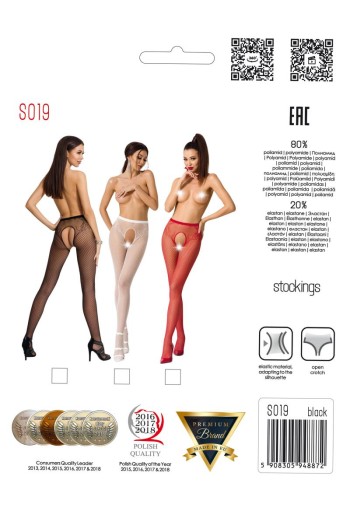 ouvert Strumpfhose S019 weiß von Passion Erotic Line