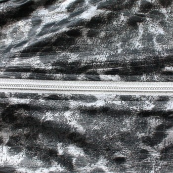 schwarze Wetlook Beinstulpen S/3046  L/XL mit silbernen Kragen von Andalea Dessous