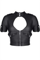 schwarzes Damen-Top BREnrica001 - XL