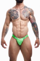 green wetlook Clip Tanga Brief EMER4LD by Cut4Men S
