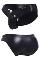 black wetlook briefs BL4CK01 - M