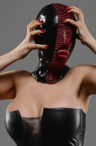 Maske TDMaskblack002 schwarz/rot von Demoniq Total Domination Collection