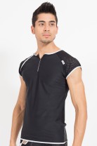 black/white V-Shirt Mixing 43-77 S by Look Me