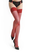 Hold-ups fishnet  Stockings Veronica T1/2 red by Legg Story