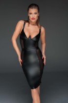black powerwetlook minidress F151 - S