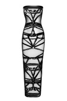 F358 Bondesque Opera Off-shoulder long dress - L