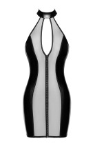 F370 Luxuria Crystal Sheer Mini Dress - M