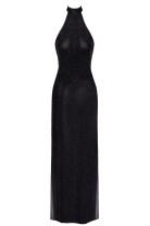 F372 langes Kleid Onyx Twin-slit - XS F372 langes Kleid Onyx Twin-slit - XS