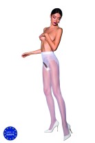 open tights TI OPEN 006 white - 1/2