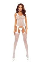 white ouvert Bodystocking BS122 - S/L