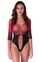 black/red mesh bodysuit BS118 - S/L