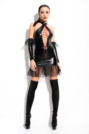 schwarzes Minikleid Martha S/M von Demoniq