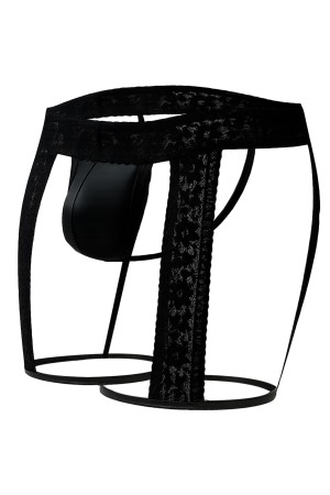 Black Lacey Garter C4MRAV103 - XL