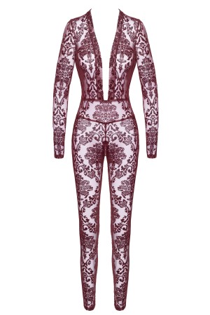 F382 Kink Royal Catsuit red - L