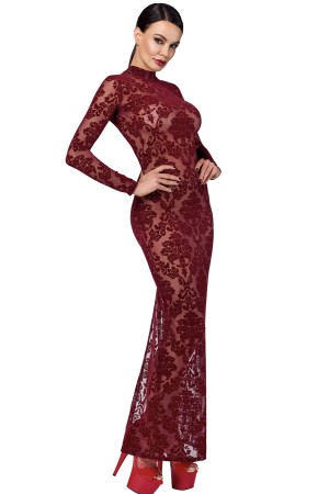 F383 Kink Royal gown/long dress red by Noir Handmade