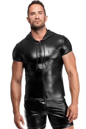Herren Kapuzen Hemd H085 von Noir Handmade Kink Royal Collection