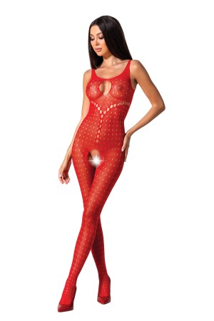 roter ouvert Bodystocking BS078 - S/L