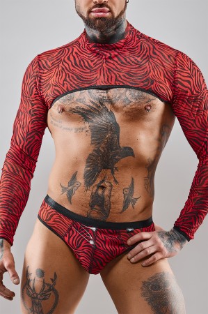 Crop Top RELeonel001 schwarz/rot von RFP Razor’s Edge Kollektion