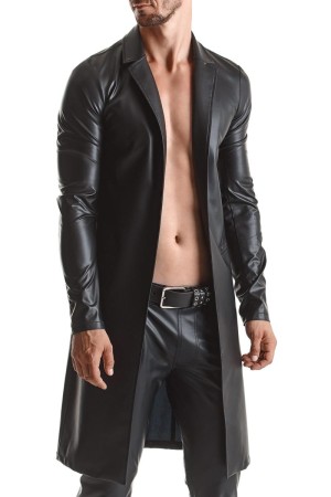 Herren Mantel RMSergio001 schwarz von Regnes Fetish Planet