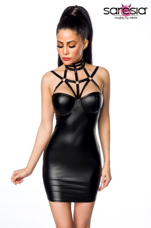 Harness-Wetlook-Minikleid 18265 - XL/2XL