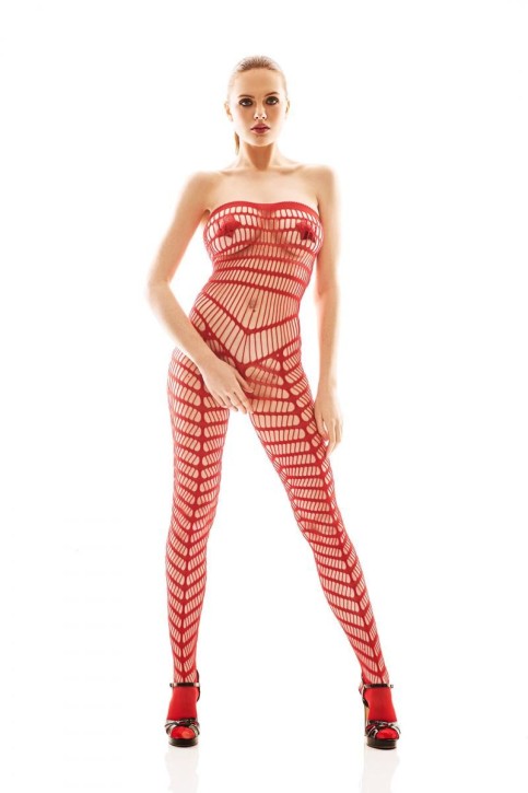 roter Bodystocking AA052199 - S/M