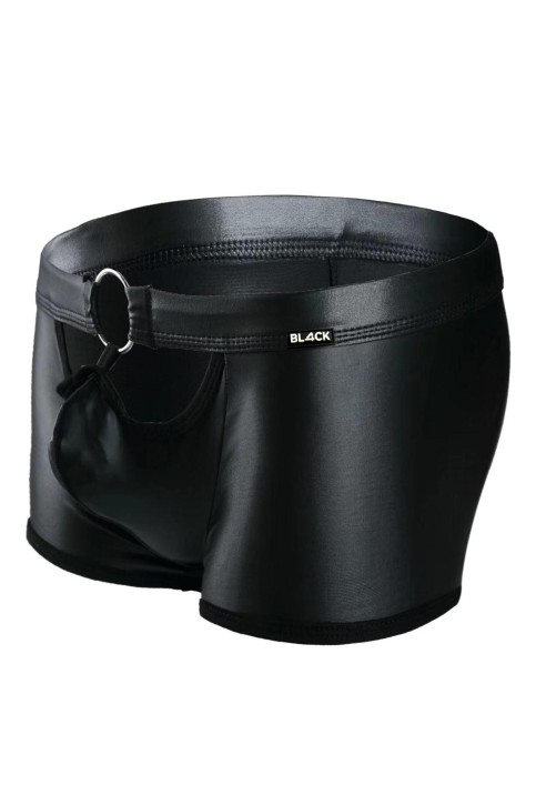 schwarzer Wetlook Boxer BL4CK03 - M