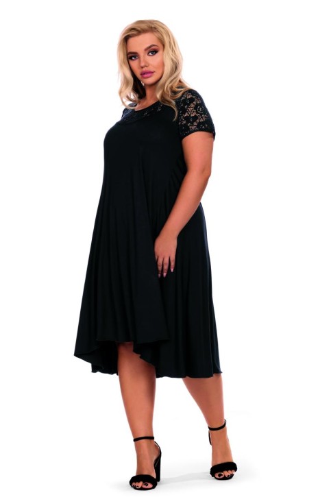 schwarzes Nachtkleid H182210 - 5XL