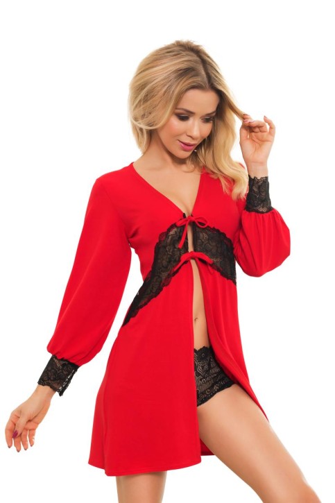 red/black Dressing Gown KA921332 - XL