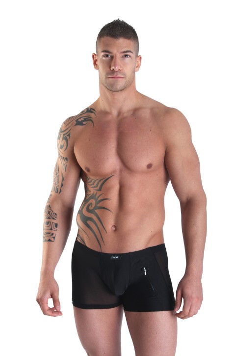 schwarzer Herren Boxer Open Heart S von Look Me