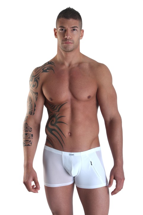 weißer Herren Boxer Open Heart L von Look Me