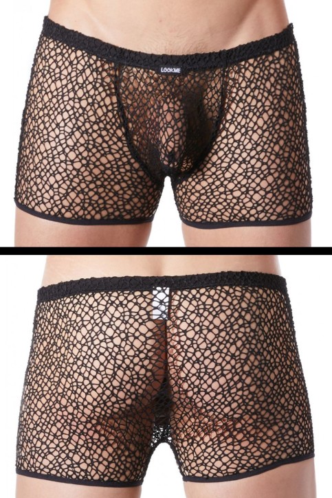 schwarze Netz Boxer Short Fetish 810-67 - L