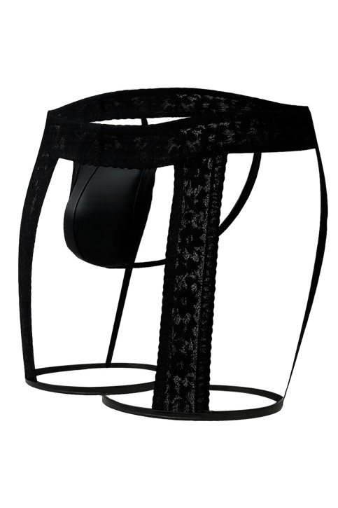 Black Lacey Garter C4MRAV103 - XL