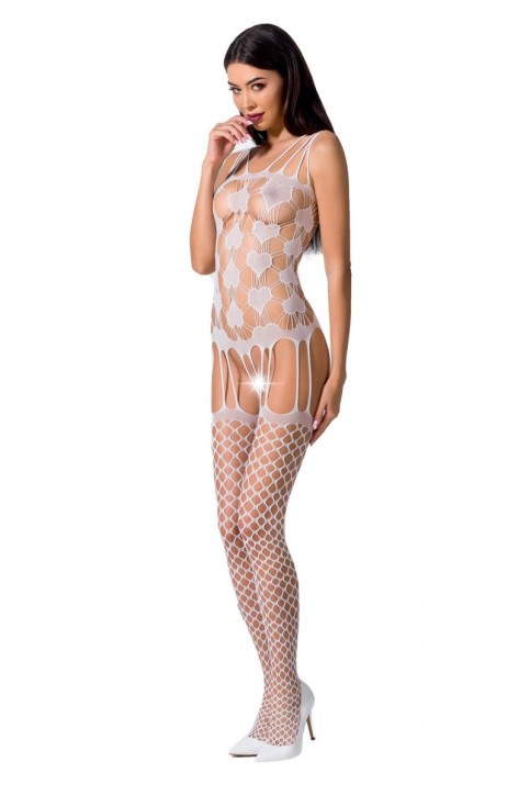 white ouvert Bodystocking BS067 by Passion