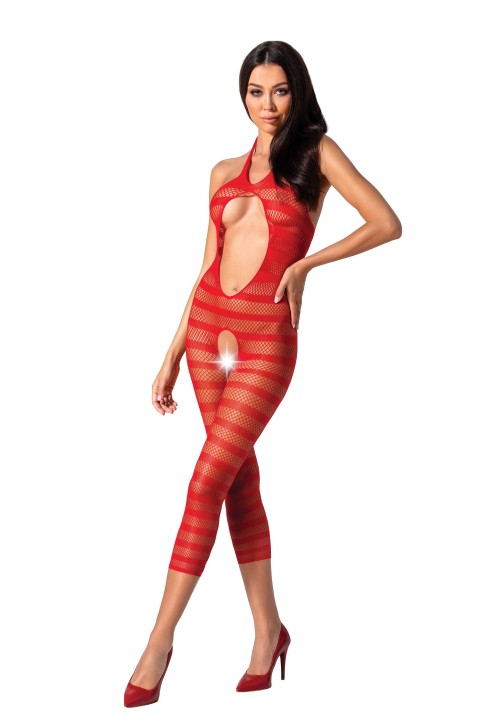 roter ouvert Bodystocking BS081 - S/L