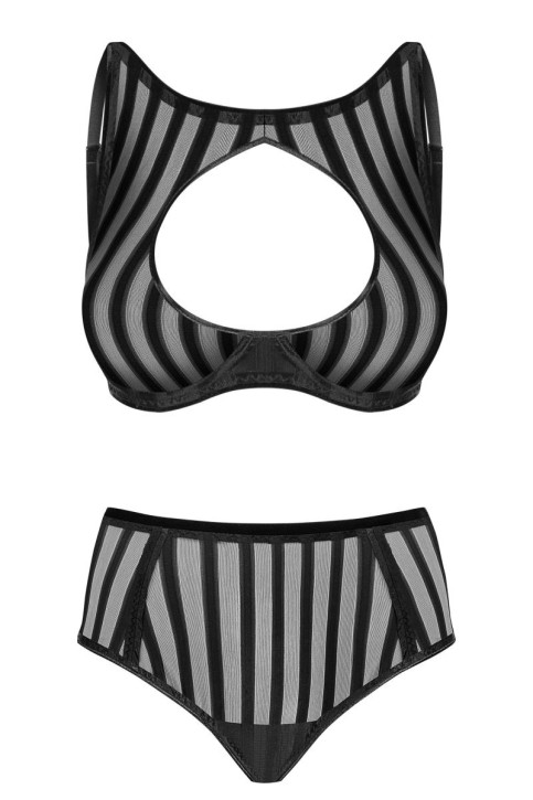 121418 Set out of high neck underwired bra and brief - L (BH 75C/80B & Panty 40)