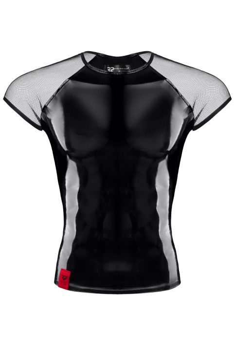 scharzes Lack Herren T-Shirt RMSanti - S